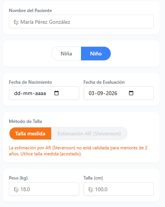 Formulario de evaluación en Parálisis Cerebral