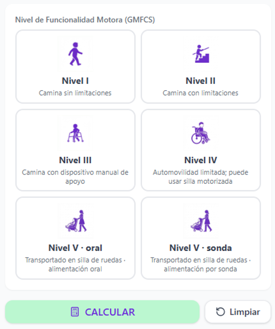 Niveles de funcionalidad motora GMFCS
